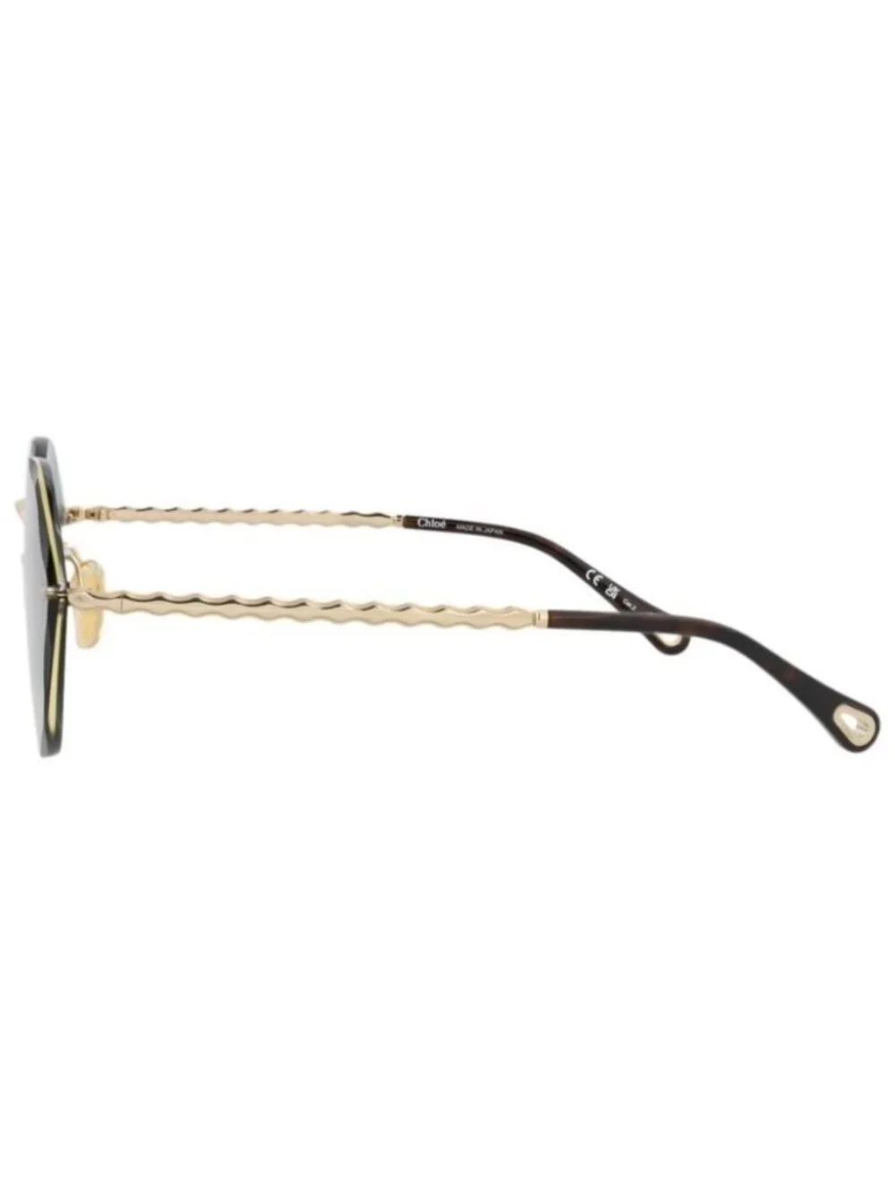 New Chloé Womens Cat Eye Gold Gold Green Fashion Designer Sunglasses
